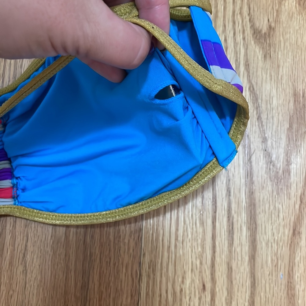 NWT Marc by Marc Jacobs Merida Stripe & Gold Bandeau & Tie Bottom Bikini Set NWT - Picture 13 of 14